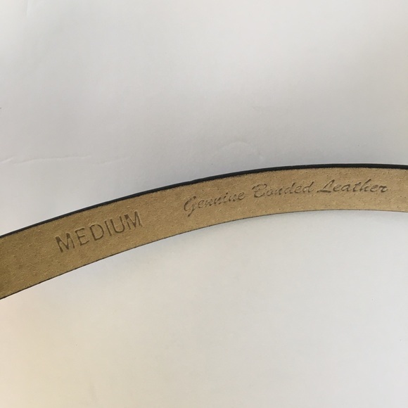 Nine West Black Leather Belt Medium - Picture 4 of 5